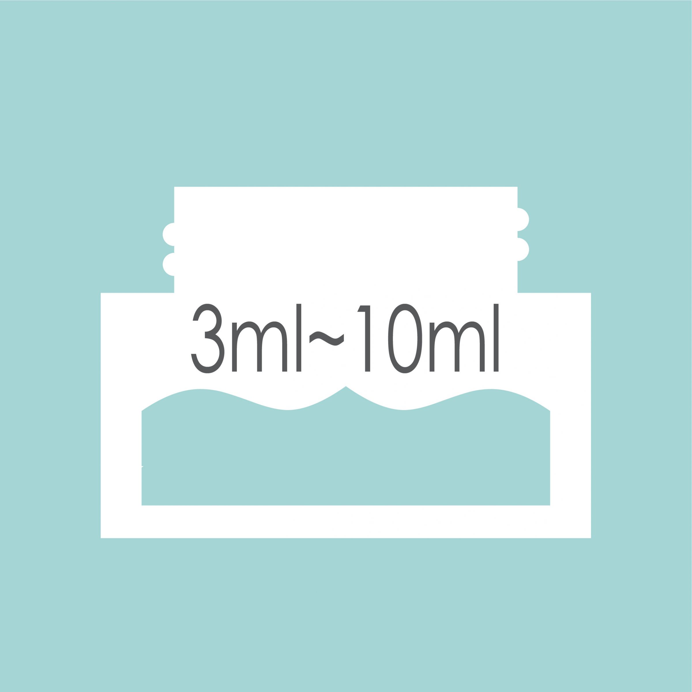 Capacité 3ml - 10ml Pot
