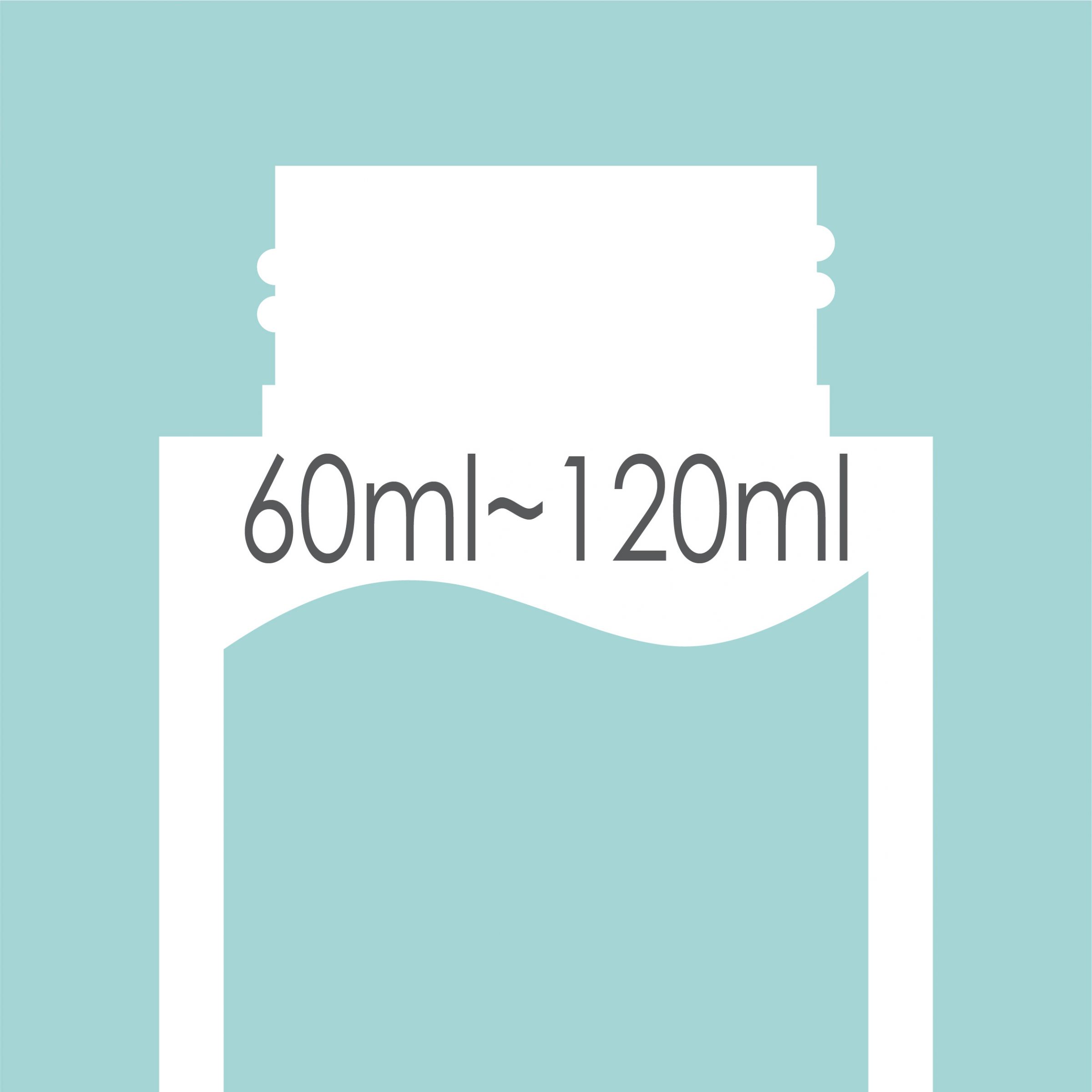 Capacité 60ml - 120ml Bouteille