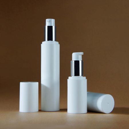 Bouteille sans air blanche - Flacon en plastique sans air