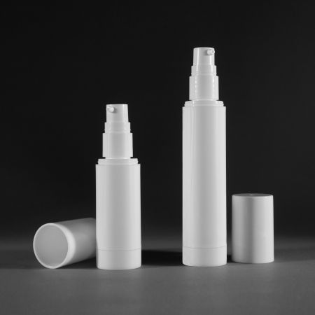 Bouteille sans air blanche - Flacon pompe sans air