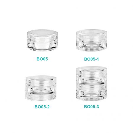 Pot cosmétique oval en couleur PS