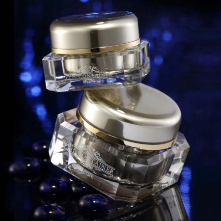Pots de crème en acrylique en forme de diamant - Pot en PMMA