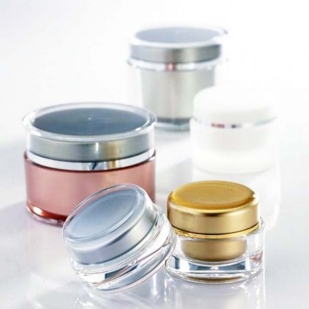 Pot de crème rond en PMMA - Pot de crème rond en PMMA