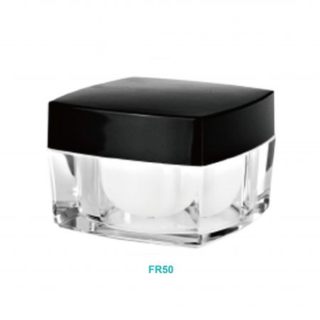 Pot de crème carré acrylique de 50 ml - Pot de crème carré acrylique de 50 ml