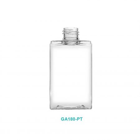 Bouteille rectangulaire PETG 180ml - Bouteille rectangulaire PETG 24/410 180ml