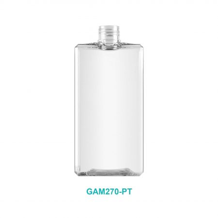 Bouteille cosmétique rectangulaire PETG série GAM-PT.