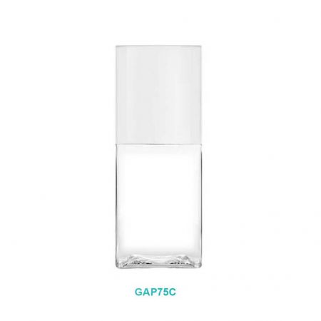 Bouteille cosmétique rectangulaire de 75 ml