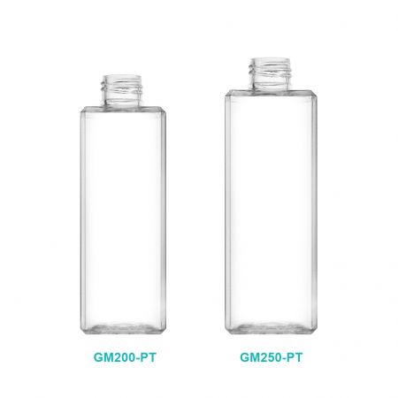Bouteille cosmétique carrée PETG GM-PT.