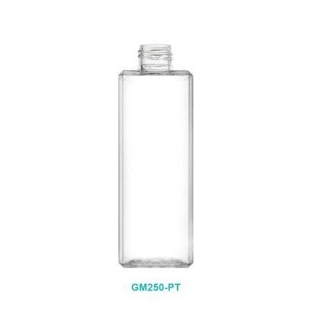 Bouteille carrée en PETG de 250 ml - Bouteille rectangulaire en PETG 250ml 24/410