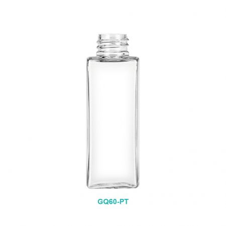 Bouteille rectangulaire de 60 ml en PETG - Bouteille rectangulaire en PETG de 60 ml 20/410