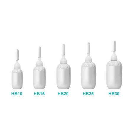 Bouteille ampoule ronde en LDPE HB.