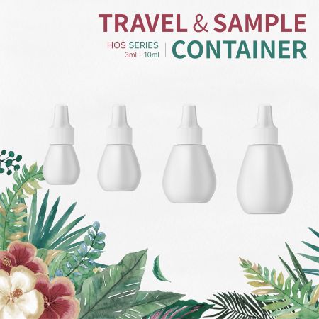 Flacon de voyage ovale en LDPE avec bouchon à embout - Flacon de voyage ovale en LDPE avec bouchon à embout