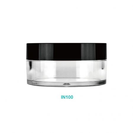 Pot à crème de 100 ml - Pot de crème rond en PET de 100 ml