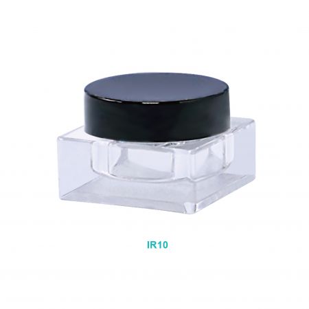 Pot carré de 10 ml en PET/ PETG - Pot carré en PET de 10 ml