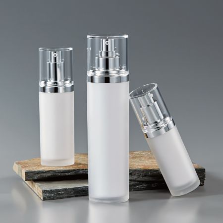 Bouteille cosmétique cylindrique en PMMA - Bouteille cosmétique cylindrique en PMMA