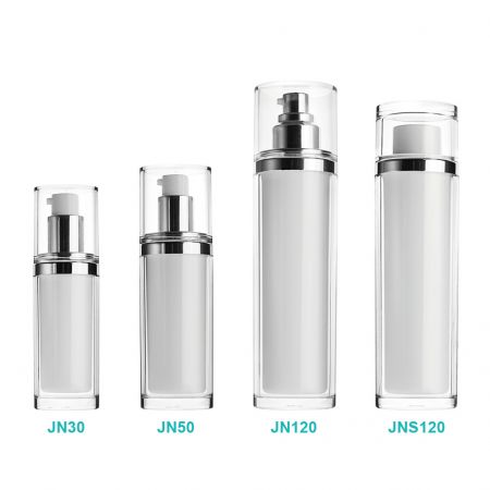 Bouteille cosmétique cylindrique en PMMA JN TAILLE.