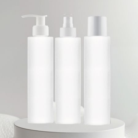 Bouteille cosmétique cylindrique en PE - Bouteille de lotion cylindrique en PE
