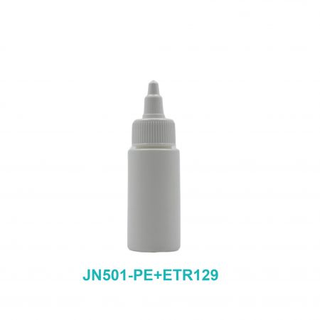 Bouteille compressible de précision en PE de 50 ml - Bouteille compressible ronde de 50 ml avec bouchon à nez pointu