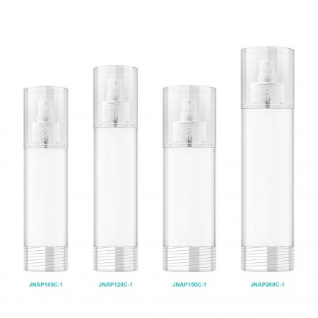 Bouteille cosmétique cylindrique en PETG