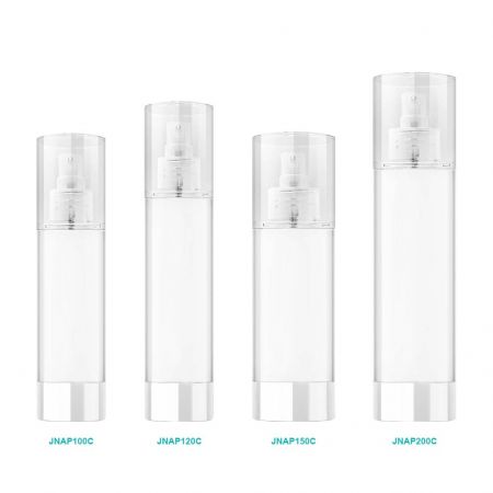 Bouteille cosmétique cylindrique en PETG