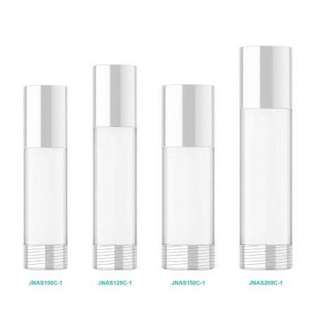 Bouteille cosmétique cylindrique en PETG