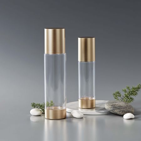 Bouteilles cosmétiques claires en PETG