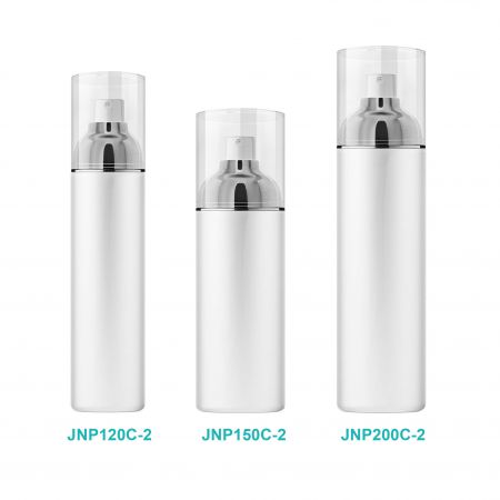 Bouteille cosmétique cylindrique en PETG