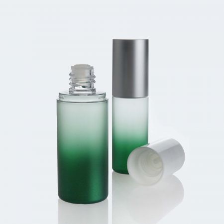 Bouteille cosmétique cylindrique en PETG