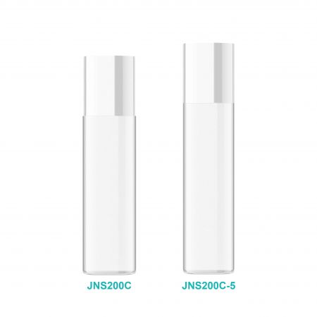 Bouteille cosmétique cylindrique en PETG