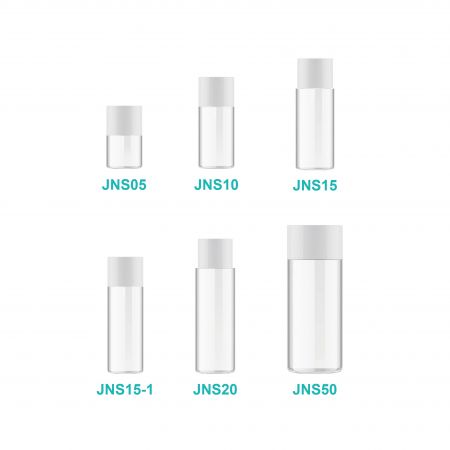 Bouteille cosmétique cylindrique en PETG