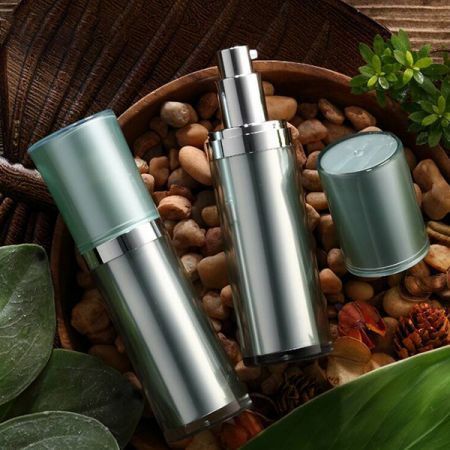 Bouteille cosmétique courbe en PMMA - Bouteille cosmétique courbe en PMMA