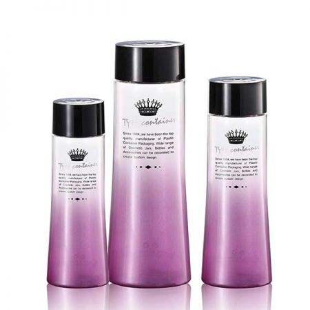 Bouteille tonique cosmétique ovale en PETG - Bouteille de lotion cylindrique en PETG