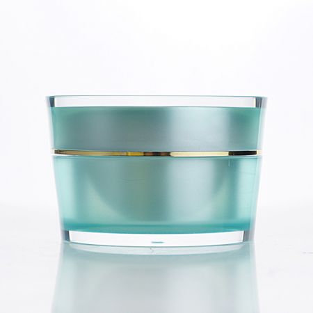 Pot de crème de luxe en PMMA avec couvercle conique - Pot de crème de luxe en PMMA avec couvercle conique