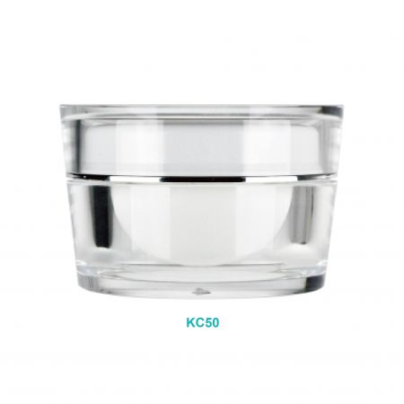 Pot de crème rond en acrylique de 50 ml - Pot de crème rond en acrylique de 50 ml