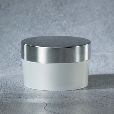 Pot à crème PMMA avec couvercle en AL - Pot à crème PMMA avec couvercle en AL