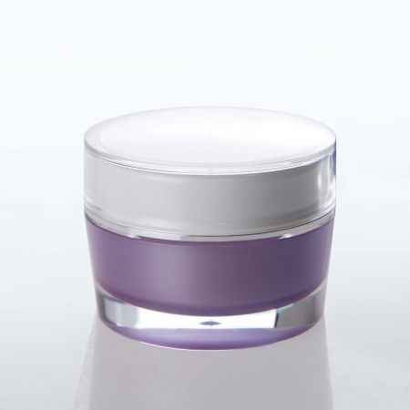 Pot à crème PMMA avec couvercle droit - Pot à crème PMMA avec couvercle droit