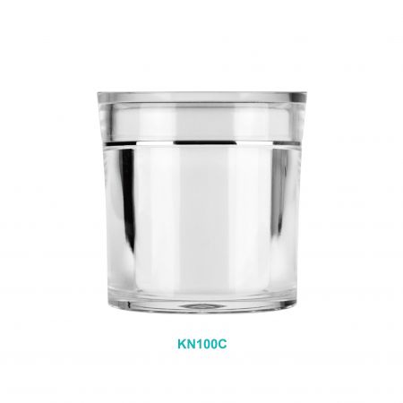 Pot de Crème Rond en Acrylique de 100ml - Pot de Crème Rond en Acrylique de 100ml