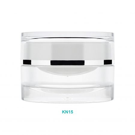 Pot rond en acrylique de 15 ml - Pot rond en acrylique de 15 ml
