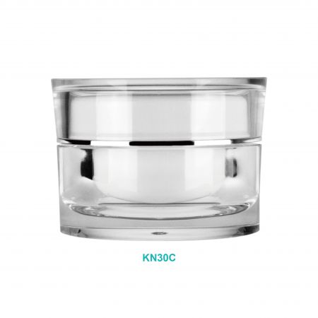 Pot rond en acrylique de 30 ml - Pot rond en acrylique de 30 ml