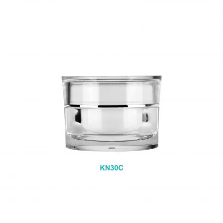 Pot de crème rond en acrylique de 30 ml