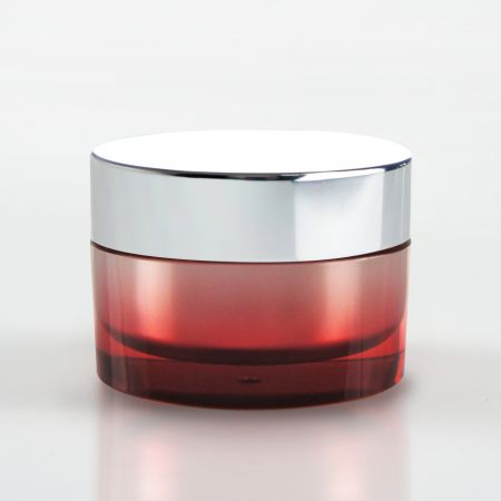 Pot de crème cosmétique en PMMA avec capuchon en AL - Pot de crème cosmétique en PMMA avec capuchon en AL
