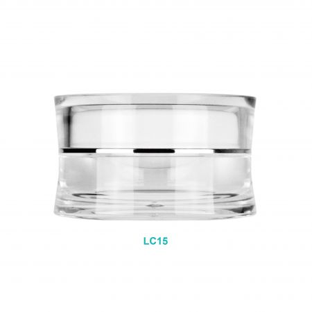Pot de crème rond en acrylique de 15 ml - Pot de crème rond en acrylique de 15 ml