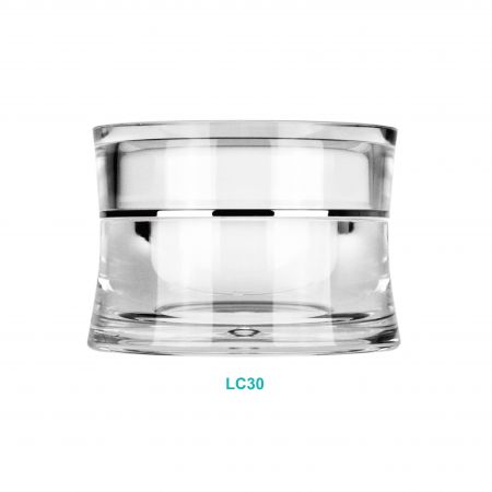Pot de crème rond en acrylique de 30 ml - Pot de crème rond en acrylique de 30 ml