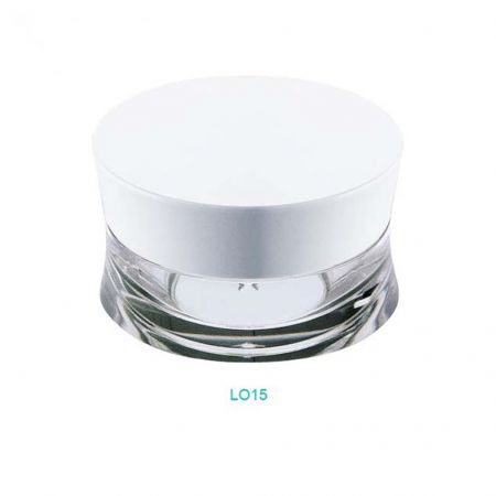Pot de crème ovale en acrylique de 15 ml - Pot de crème ovale en acrylique de 15 ml