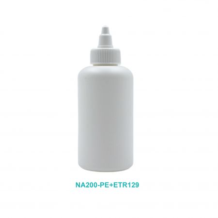 Conteneur de compression Boston Round de 200 ml avec bouchon à nez pointu. - Bouteille avec bouchon à nez pointu de 200 ml