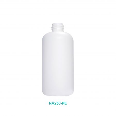 Bouteille ronde Boston PE de 250 ml