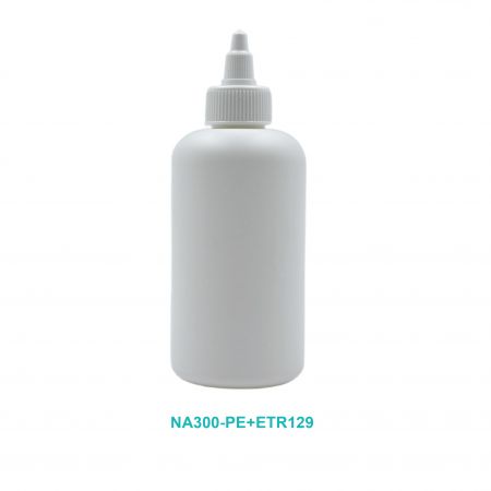 Bouteille industrielle ronde de Boston de 300 ml avec bouchon à nez pointu - Bouteille avec bouchon à nez pointu de 300 ml