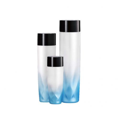 Bouteille conique ronde avec bouchon à vis - Bouteille de lotion en PETG