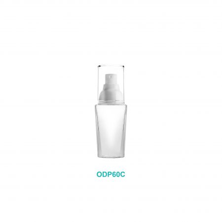 Bouteille cosmétique en plastique.