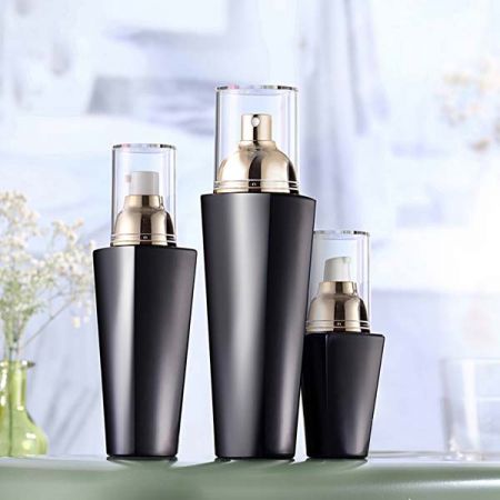 Bouteille cosmétique carrée en PETG